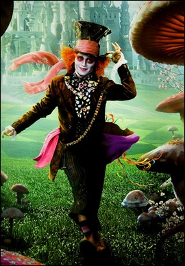 Johnny Depp como el Sombrerero Loco