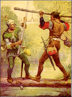 Robin Hood, ilustración de Louis Rheaad (1912)