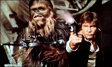 Chewbacca y Han Solo contra los guardias de asalto