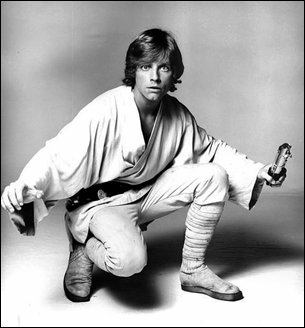 El joven Mark Hamill, como Luke