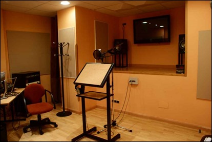 El puesto de trabajo de un actor de doblaje