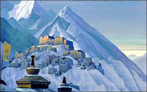 Uno de los lienzos de Nikolai Roerich que tanto impresionaron a Lovecraft
