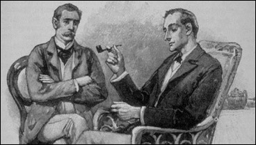 Holmes y Watson, por su retratista original Sidney Paget