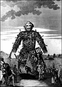 El hombre de  mimbre de los cultos druídicos