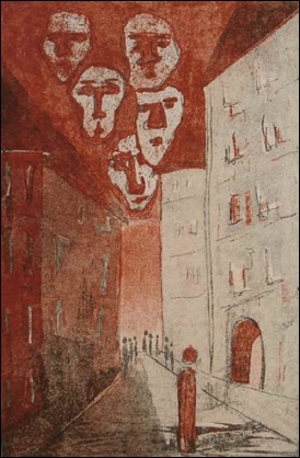 Ilustración de Elke Rehder para una edición alemana de El proceso