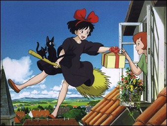 Mensajería aérea de una bruja