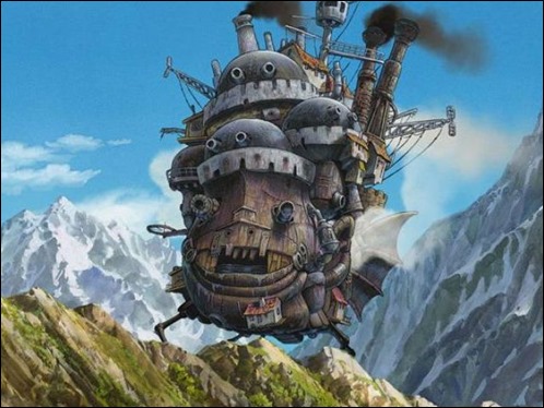 El estupendo castillo de Howl en movimiento