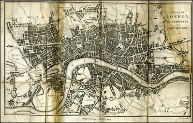 Mapa de Londres, la Bagdad de Occidente, en el siglo XIX