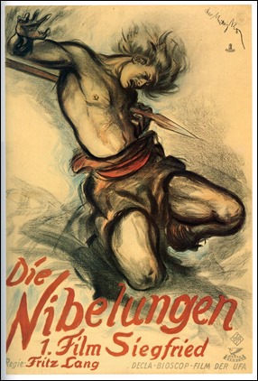 La muerte de Sigfrido, en un cartel alemán