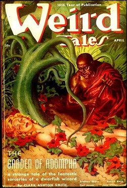 Portada de la revista Weird Tales con uno de los relatos del ciclo de Zothique. Ilustración de Virgil Finlay