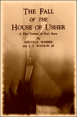 Cartel del Usher de Webber y Watson, con el recortable de la casa