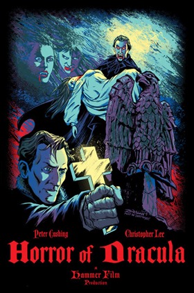Curioso poster del Drácula de Christopher Lee