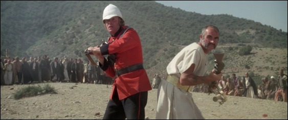 Emblemática imagen de la lealtad hasta la muerte de Carnehan y Dravot