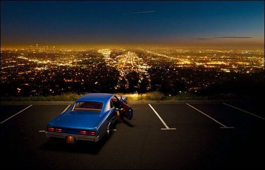 La famosa vista de Los Angeles desde Mulholland Drive