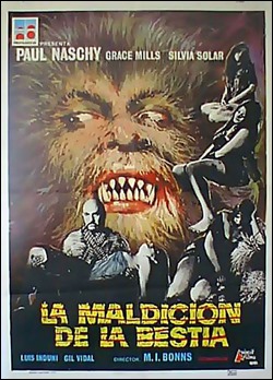 La maldición de la bestia, poster