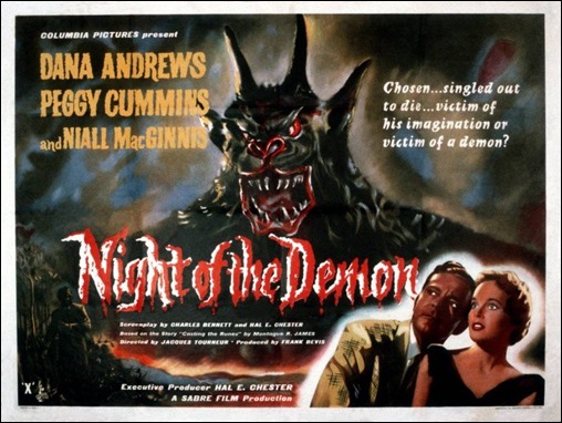 Estupendo cartel original de La noche del demonio