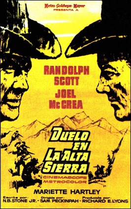 Cartel español de Duelo en la alta sierra