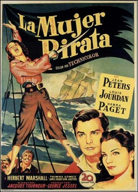 Cartel español de La mujer pirata