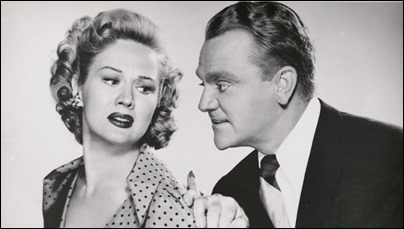 Cody Jarrett y su infiel esposa Velma, o sea, James Cagney y Virginia Mayo
