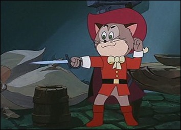 El gato con botas, en versión anime japonés... o D'Artacán