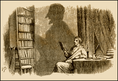 Estupenda ilustración de Vilhelm Pedersen para La sombra, de Andersen