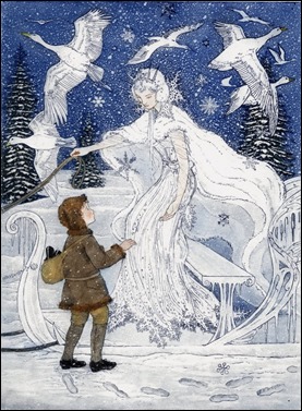 Ilustración para La reina de las nieves, de Andersen