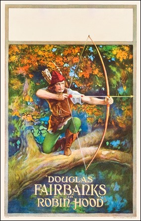 Cartel anunciador del Robin Hood de Douglas Fairbanks