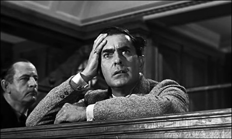 Tyrone Power lo pasa mal en Testigo de cargo