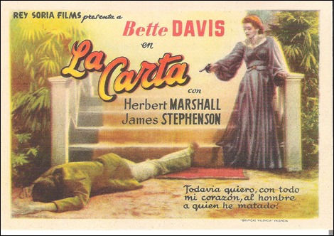 Poster español de La carta