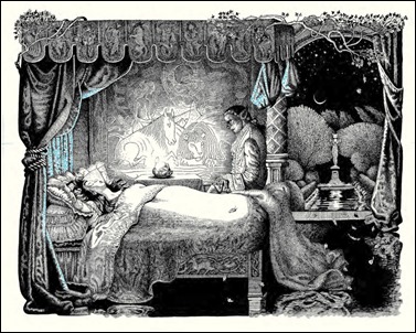 Dibujo de la ilustradora francesa Nicole Claveloux para La bella y la bestia