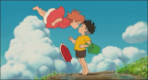 El beso final de Ponyo y Sosuke
