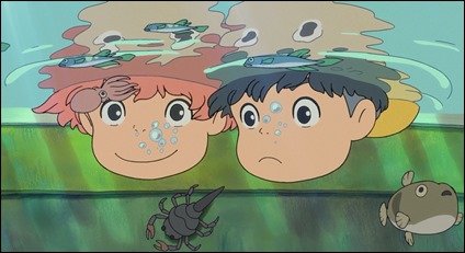 Un nuevo mundo acuático ante los ojos de Ponyo y Sosuke