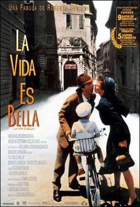 Poster español de La vida es bella