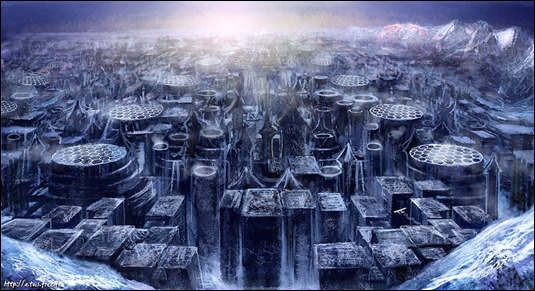 ilustracin-de-john-coulthart-sobre-la-ciudad-de-los-antiguos