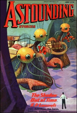 Portada de la revista Astounding Stories donde se publicó La sombra de otro tiempo