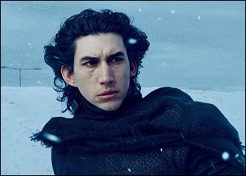 Adam Driver, excelente Kylo Ren en Star Wars. Los ultimos jedi
