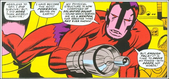 Genial diseño de Jack Kirby para Klaw, el Amo del Sonido