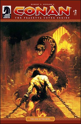 Una de las magníficas cubiertas de Frank Frazetta para Conan