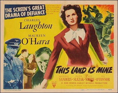 Cartel original de Esta tierra es mia, de Jean Renoir