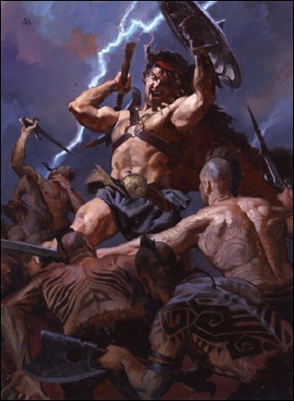 Ilustración de Greg Manchess para Mas alla del rio Negro