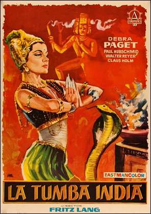 Cartel español de La tumba india