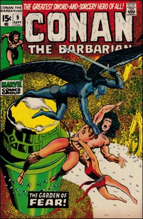 Episodio de Conan el Bárbaro de Marvel que recrea el relato El jardín del miedo