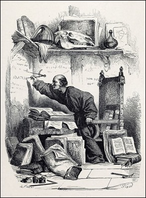 Frollo en su celda de Notre Dame, de Piaud