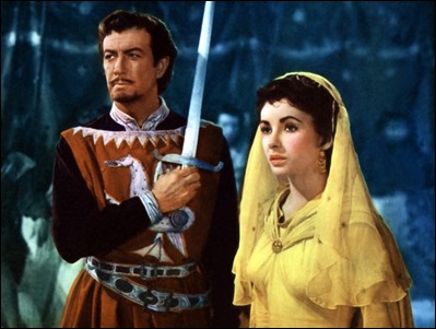 Los dos Taylor, Robert y Elizabeth, en Ivanhoe