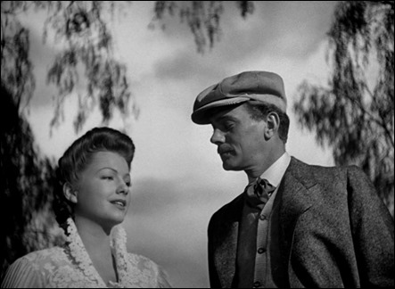 Anne Baxter y Joseph Cotten, en la escena cumbre de El cuarto mandamiento