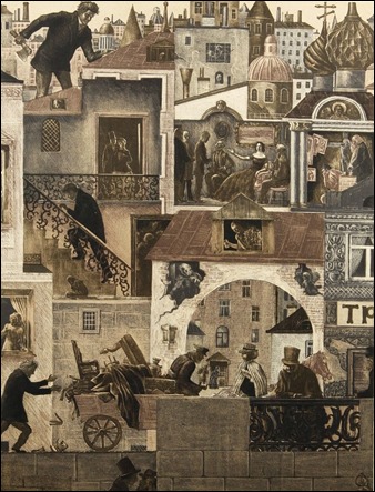 Ilustracion para Crimen y castigo, por viktor Vilner