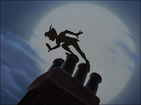 Peter Pan, o su silueta, segun Walt Disney
