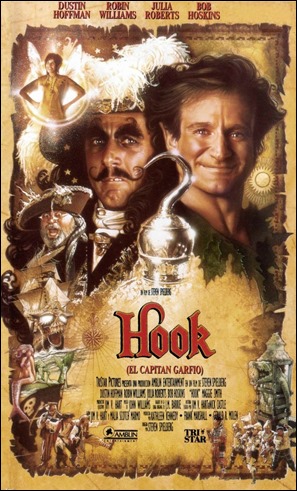 Poster de la version Spielberg de Peter Pan, o sea, Hook