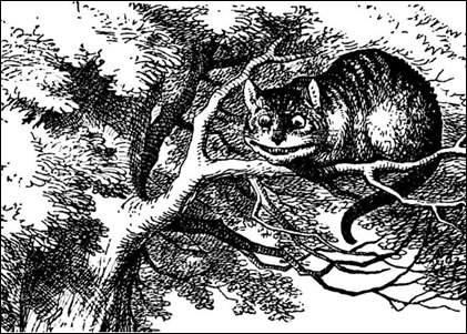 El gato de Cheshire, segun Tenniel