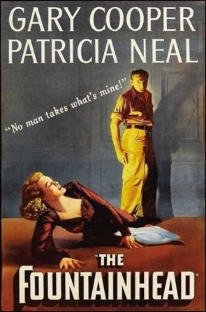 Cartel americano de El manantial, de King Vidor